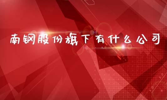 南钢股份旗下有什么公司_https://wap.lcpcjs.com_外汇市场_第1张