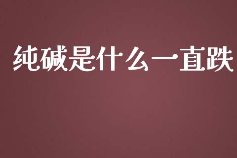 纯碱是什么一直跌_https://wap.lcpcjs.com_外汇市场_第1张