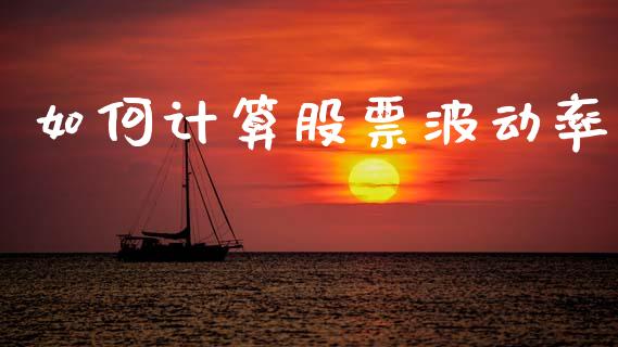 如何计算股票波动率_https://wap.lcpcjs.com_全球经济_第1张