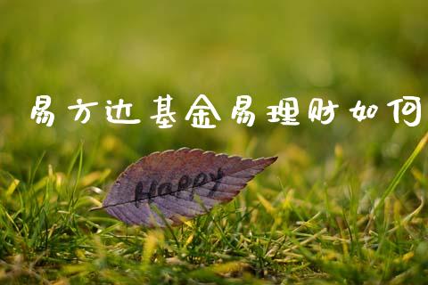 易方达基金易理财如何_https://wap.lcpcjs.com_外汇市场_第1张