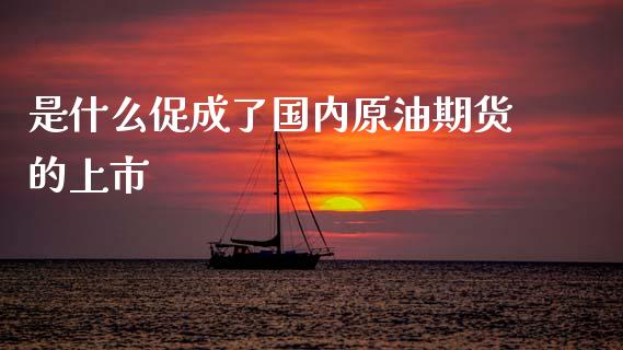 是什么促成了国内原油期货的上市_https://wap.lcpcjs.com_全球经济_第1张