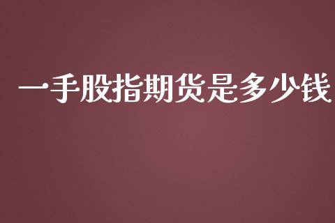 一手股指期货是多少钱_https://wap.lcpcjs.com_美股行情_第1张