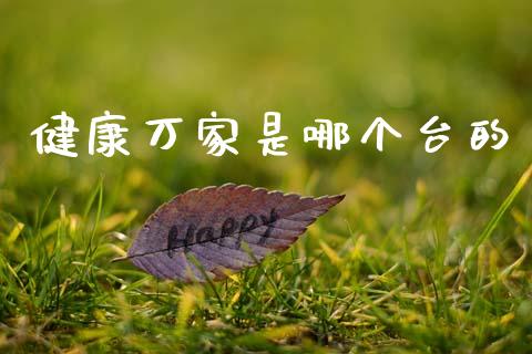 健康万家是哪个台的_https://wap.lcpcjs.com_全球经济_第1张