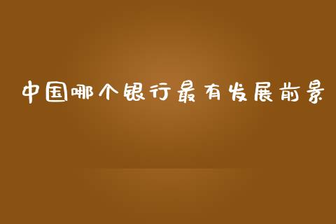 中国哪个银行最有发展前景_https://wap.lcpcjs.com_股港行情_第1张
