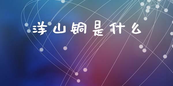 洋山铜是什么_https://wap.lcpcjs.com_全球经济_第1张