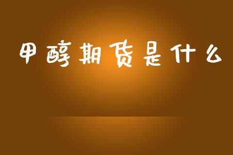 甲醇期货是什么_https://wap.lcpcjs.com_外汇市场_第1张