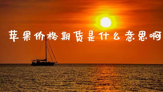 苹果价格期货是什么意思啊_https://wap.lcpcjs.com_外汇市场_第1张
