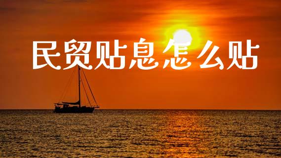 民贸贴息怎么贴_https://wap.lcpcjs.com_美股行情_第1张