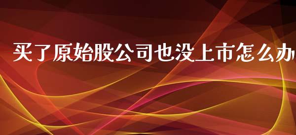 买了原始股公司也没上市怎么办_https://wap.lcpcjs.com_美股行情_第1张