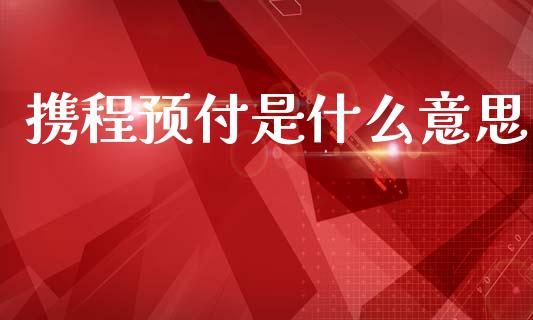 携程预付是什么意思_https://wap.lcpcjs.com_全球经济_第1张