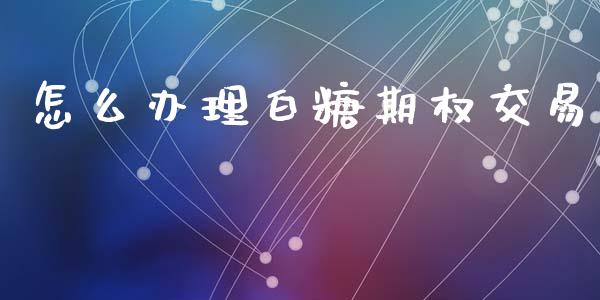 怎么办理白糖期权交易_https://wap.lcpcjs.com_全球经济_第1张