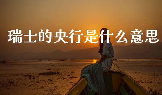 瑞士的央行是什么意思_https://wap.lcpcjs.com_美股行情_第1张