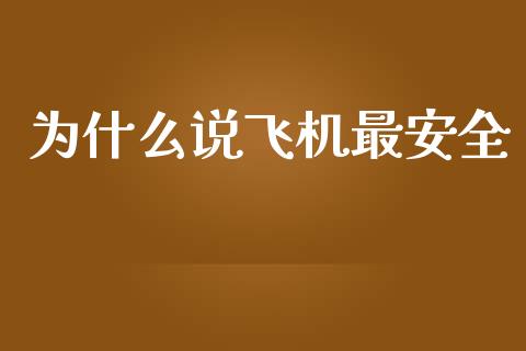 为什么说飞机最安全_https://wap.lcpcjs.com_股港行情_第1张
