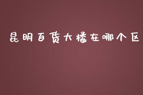 昆明百货大楼在哪个区_https://wap.lcpcjs.com_美股行情_第1张