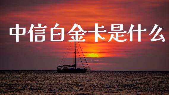 中信白金卡是什么_https://wap.lcpcjs.com_美股行情_第1张