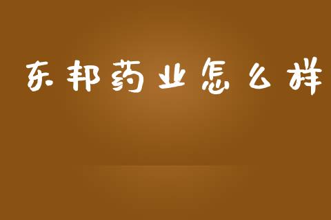 东邦药业怎么样_https://wap.lcpcjs.com_全球经济_第1张