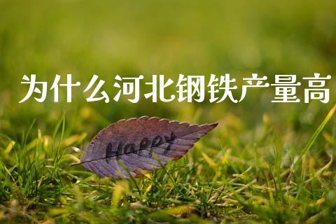 为什么河北钢铁产量高_https://wap.lcpcjs.com_股港行情_第1张