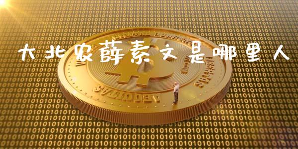 大北农薛素文是哪里人_https://wap.lcpcjs.com_全球经济_第1张