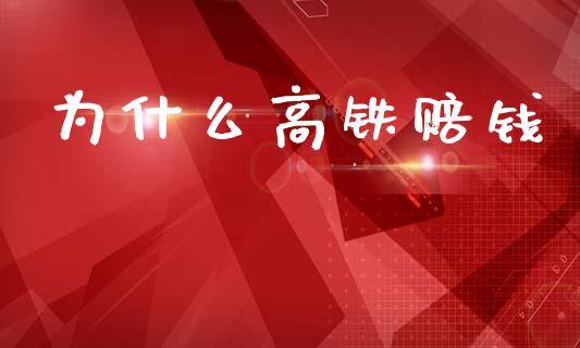 为什么高铁赔钱_https://wap.lcpcjs.com_全球经济_第1张