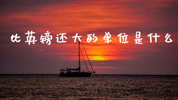 比英镑还大的单位是什么_https://wap.lcpcjs.com_外汇市场_第1张