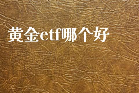 黄金etf哪个好_https://wap.lcpcjs.com_全球经济_第1张