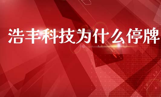 浩丰科技为什么停牌_https://wap.lcpcjs.com_外汇市场_第1张