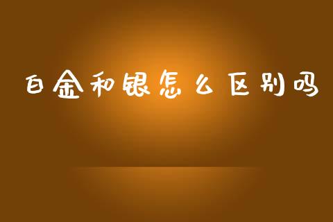 白金和银怎么区别吗_https://wap.lcpcjs.com_外汇市场_第1张