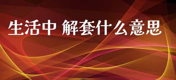 生活中 解套什么意思_https://wap.lcpcjs.com_全球经济_第1张