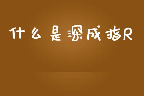 什么是深成指R_https://wap.lcpcjs.com_美股行情_第1张