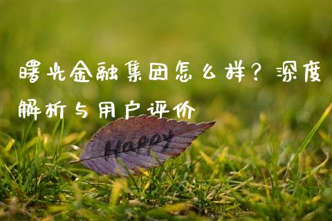 曙光金融集团怎么样？深度解析与用户评价_https://wap.lcpcjs.com_外汇市场_第1张