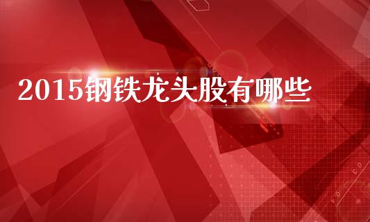 2015钢铁龙头股有哪些_https://wap.lcpcjs.com_股港行情_第1张