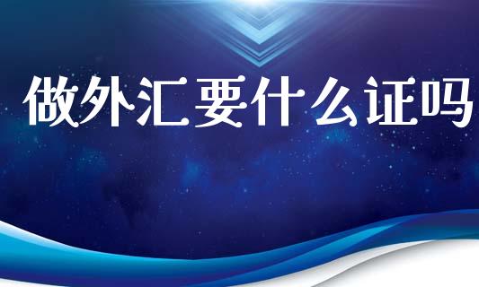 做外汇要什么证吗_https://wap.lcpcjs.com_股港行情_第1张