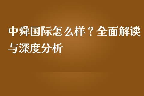 中舜国际怎么样？全面解读与深度分析_https://wap.lcpcjs.com_全球经济_第1张