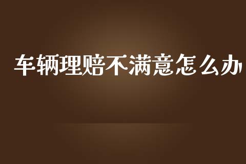 车辆理赔不满意怎么办_https://wap.lcpcjs.com_股港行情_第1张