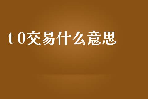 t 0交易什么意思_https://wap.lcpcjs.com_美股行情_第1张