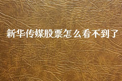 新华传媒股票怎么看不到了_https://wap.lcpcjs.com_全球经济_第1张