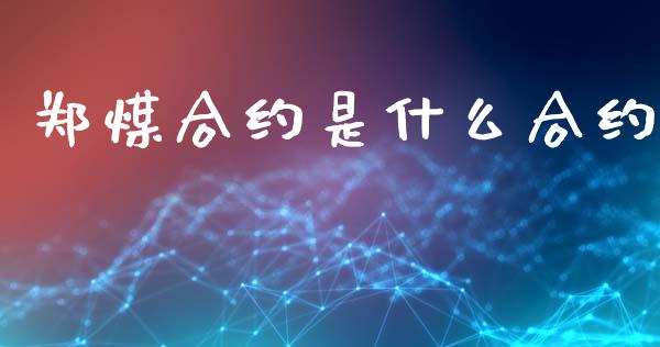 郑煤合约是什么合约_https://wap.lcpcjs.com_全球经济_第1张