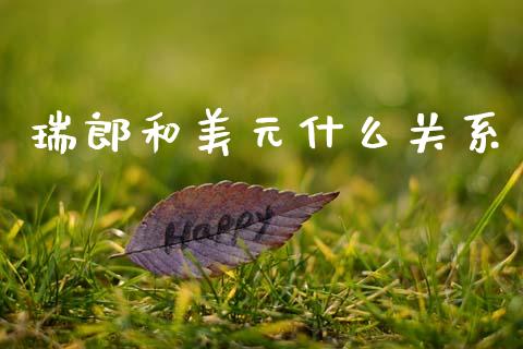 瑞郎和美元什么关系_https://wap.lcpcjs.com_全球经济_第1张