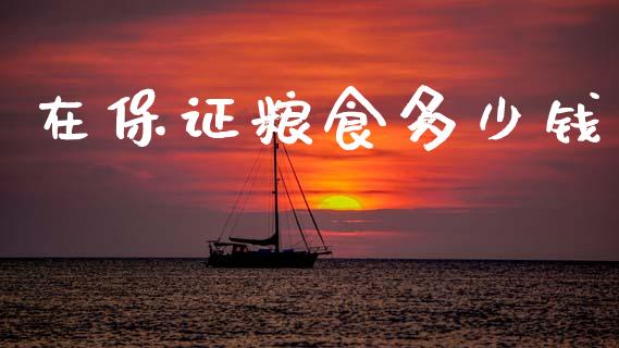 在保证粮食多少钱_https://wap.lcpcjs.com_美股行情_第1张