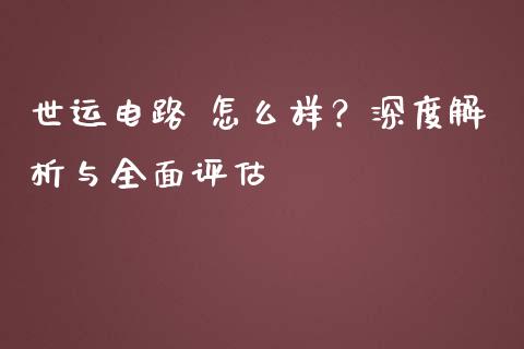 世运电路 怎么样？深度解析与全面评估_https://wap.lcpcjs.com_美股行情_第1张
