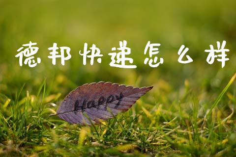 德邦快递怎么样_https://wap.lcpcjs.com_美股行情_第1张