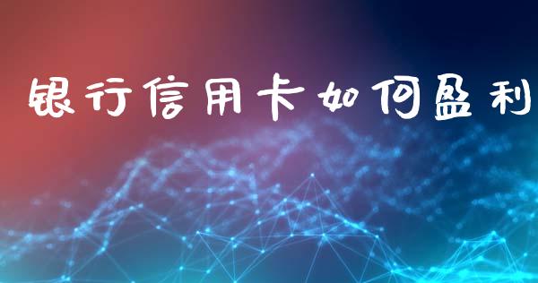 银行信用卡如何盈利_https://wap.lcpcjs.com_美股行情_第1张