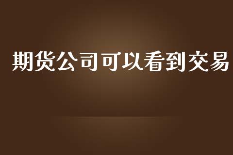 期货公司可以看到交易_https://wap.lcpcjs.com_全球经济_第1张