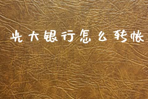 光大银行怎么转帐_https://wap.lcpcjs.com_全球经济_第1张