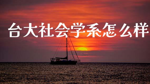 台大社会学系怎么样_https://wap.lcpcjs.com_股港行情_第1张