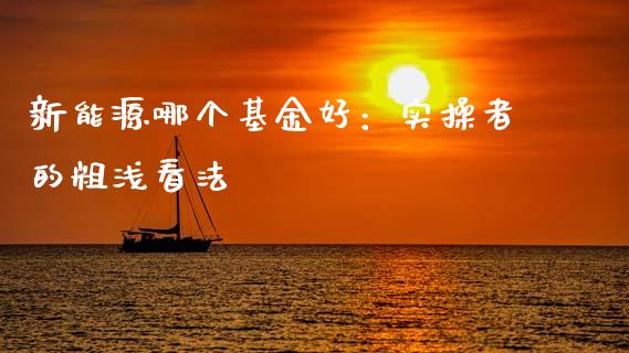 新能源哪个基金好：实操者的粗浅看法_https://wap.lcpcjs.com_股港行情_第1张
