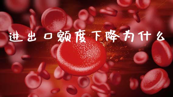 进出口额度下降为什么_https://wap.lcpcjs.com_股港行情_第1张