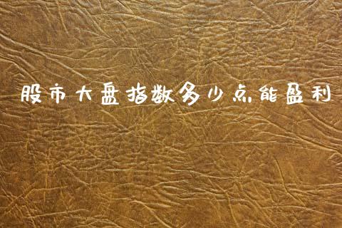 股市大盘指数多少点能盈利_https://wap.lcpcjs.com_股港行情_第1张