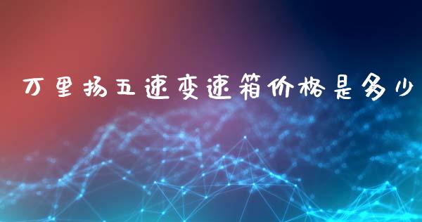 万里扬五速变速箱价格是多少_https://wap.lcpcjs.com_外汇市场_第1张
