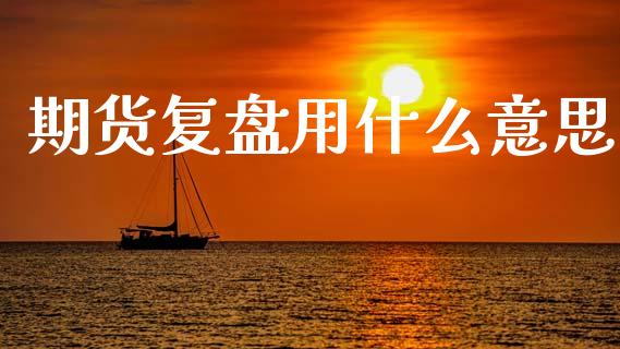 期货复盘用什么意思_https://wap.lcpcjs.com_外汇市场_第1张